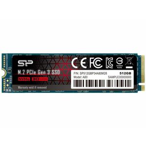 Silicon Power P34A80 M.2 PCIe SSD - 512GB (SP512GBP34A80M28) kép