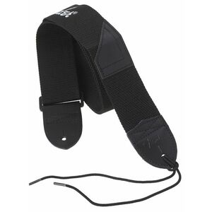 Fender 2" Black Poly Strap with White Logo kép