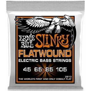 Ernie Ball 2813 Hybrid Slinky Cobalt Flatwound Electric Bass 45-105 kép