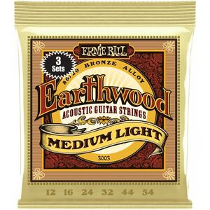 Ernie Ball 3003 Earthwood 80/20 Bronze Medium-Light 3 Pack kép
