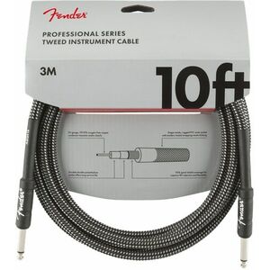 Fender Professional Series 10' Instrument Cable Gray Tweed kép
