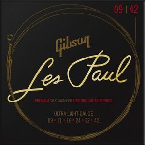 Gibson Les Paul Premium Electric Guitar Strings Ultra-Light kép