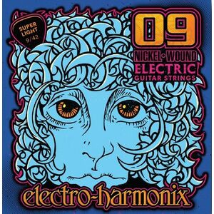 Electro-Harmonix Nickel Wound Electric Guitar Strings 9 Super Light kép