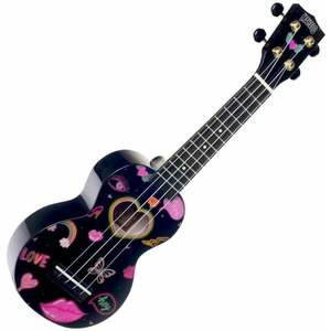 Mahalo Heart Szoprán ukulele Heart Black kép