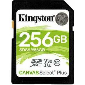 Kingston 256GB SDXC Canvas Plus UHS-I SDXC 256 GB Memóriakártya kép