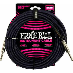 Ernie Ball Braided Straight Straight Inst Cable Lila 7, 5 m Egyenes - Egyenes kép