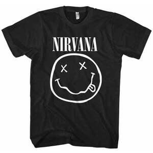 Nirvana Ing White Smiley Unisex Black L kép