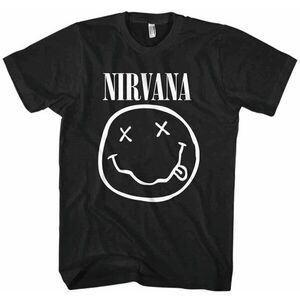 Nirvana Ing White Smiley Unisex Black 2XL kép