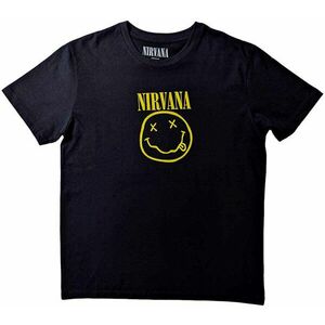 Nirvana Ing Yellow Smiley Flower Sniffin' Unisex Black M kép