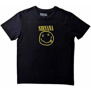 Nirvana Ing Yellow Smiley Flower Sniffin' Unisex Black L kép