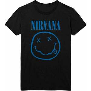 Nirvana Ing Blue Smiley Unisex Black S kép