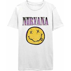 Nirvana Ing Xerox Smiley Pink Unisex White XL kép