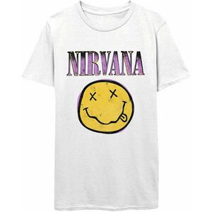 Nirvana Ing Xerox Smiley Pink Unisex White 2XL kép