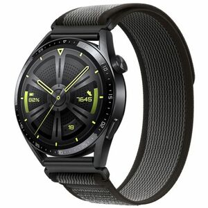 BStrap Velcro Nylon szíj Xiaomi Amazfit GTS, black gray (SSG028C0203) kép