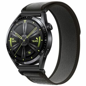 BStrap Velcro Nylon szíj Huawei Watch GT2 Pro, black gray (SSG029C0207) kép