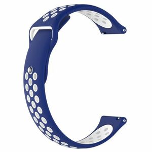 BStrap Silicone Sport remienok na Garmin Venu 2 Plus, blue/white (SXI001C0509) kép