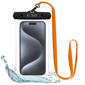 Tech-Protect UWC7 vízálló mobil tok 6.9'', fekete/narancssárga kép