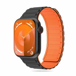 Tech-Protect Iconband Magnetic szíj Apple Watch 42/44/45/49mm, black/orange kép