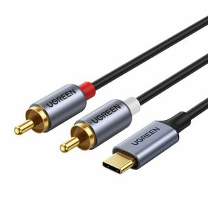 Ugreen CM451 audio kábel USB-C / 2x RCA M/M 1.5m, szürke (20193 CM451) kép