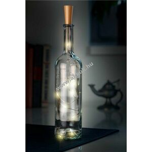 10 LED-es hangulatos fénysor üvegpalackokhoz időzítővel 1db - Kiárusítás! kép