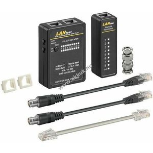 Hálózati kábel teszter készlet RJ11, RJ12, RJ45, ISDN, CAT5, CAT6, BNC kép