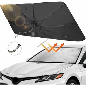 Autós szélvédő napernyő, UV védelemmel, állítható rúddal, 145cm x 84cm kép