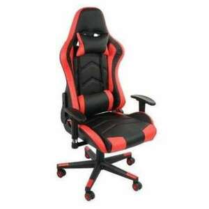 Gamer szék karfával - fekete-piros kép