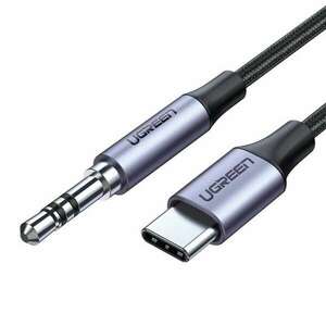 3, 5 mm-es mini jack AUX kábel az USB-C UGREEN AV143-hoz, 1 m (szürke) kép