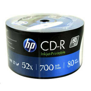 HP 80&- 039;/700MB 52x nyomtatható CD lemez zsugorhengeres 50db/henger kép