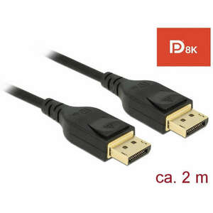 Delock DisplayPort kábel 8K 60 Hz 2 m DP 8K tanúsítvánnyal kép