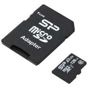 Silicon Power 128GB microSD+adapter, UHS1 (SP128GBSTXBU1V10SP) (S... kép