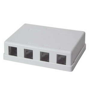 Logilink Üres doboz 4 Keystone modulhoz, felületre szerelhető, fehér kép