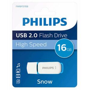 Philips Pendrive USB 2.0 16GB Snow Edition fehér-kék kép