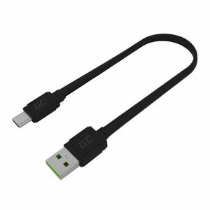 Cable USB - USB-C Green Cell GCmatte, 25cm, with Ultra Charge, QC 3.0 kép