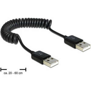 Delock USB 2.0-A apa / apa tekercselt kábel kép