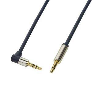 Logilink CA11100 3, 5mm Stereo M/M 90° angled Audio Cable 1m Blue... kép