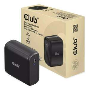Club 3D USB-C Hálózati töltő - Fekete (100W) kép