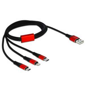 DeLock USB Charging Kábel 3 in 1 for Lightning / microUSB / USB T... kép