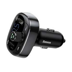 BASEUS bluetooth FM transmitter autós töltő 2 USB aljzat (36W, PD... kép