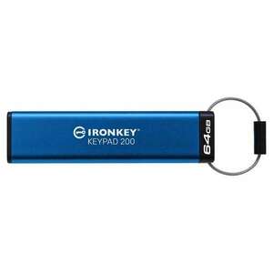 Kingston 64GB IronKey Keypad 200 USB3.2 Kék kép