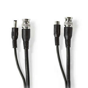 CCTV biztonsági kábel | BNC / DC | 20.0 m | Kerek | PVC | Fekete... kép