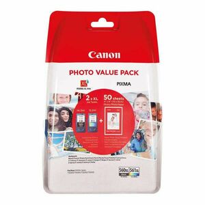 Canon PG560XL/CL561XL tintapatron + fotópapír multipack ORIGINAL kép