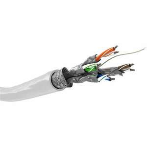 Goobay S/FTP CAT6 Installációs kábel 100m - Fehér (94222) kép