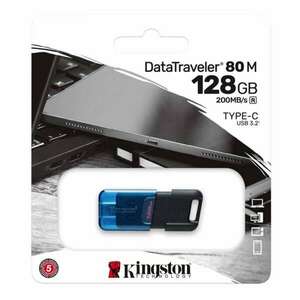 Kingston 128GB DataTraveler 80 M USB-C 3.2 Gen 1 pendrive kép