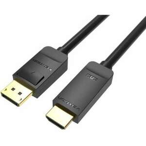 Vention Displayport 4K -> HDMI, (fekete), 1m, kábel - HAGBF kép