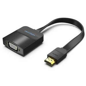 Vention HDMI (lapos) -> VGA, 0, 15m, fekete, konverter kép