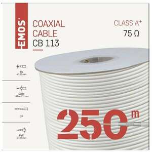 EMOS koaxiális kábel CB113, 250m kép