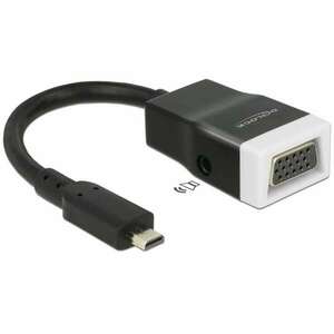 Delock Adapter HDMI-micro D dugó > VGA hüvely audióval (65589) kép