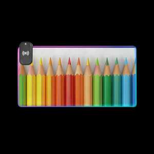 Ceruzák - Egérpad RGB Fénnyel Vezeték Nélküli Töltővel kép