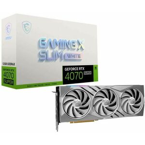 GeForce RTX 4070 SUPER GAMING X SLIM WHITE 12 GB GDDR6X 192bit (V513-632R) kép